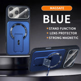 Invisible Stand Magnetic Flip-Cover Lens Protector Shockproof Case for iPhone