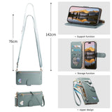 Fashion Heart Pattern Leather Wallet Case for iPhone