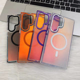 Magnetic Frosted Gradient Dual-Color Edge Shockproof Phone Case for Samsung