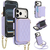 2‑in‑1 Magnetic Card Holder Leather Crossbody Case for iPhone