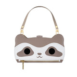 Cute Raccoon Leather with lanyard Wallet Case for Samsung