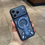 Breathable Cooling Magnetic Kickstand Shockproof Case for iPhone