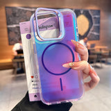 Color-Shifting Lens Kickstand Magnetic Case for iPhone