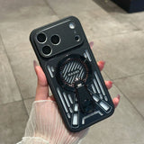 Breathable Cooling Magnetic Kickstand Shockproof Case for iPhone