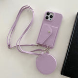 Fashion Card & Coin Pocket Crossbody Leather Case for iPhone
