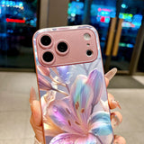Colorful Lily Electroplated Phone Case for iPhone