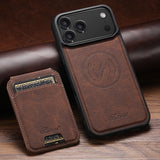 Magnetic Card Holder Leather Case for iPhone