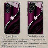Colorful Heart Tempered Glass Phone Case for Samsung