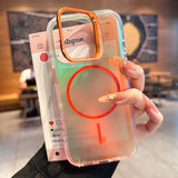 Color-Shifting Lens Kickstand Magnetic Case for iPhone