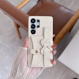 Denim Heart Design Card Slot Shockproof Phone Case For Samsung