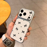 Polka Dot Butterfly Leather Case for iPhone