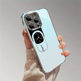 Gradient Clock Pattern Electroplated Case for iPhone