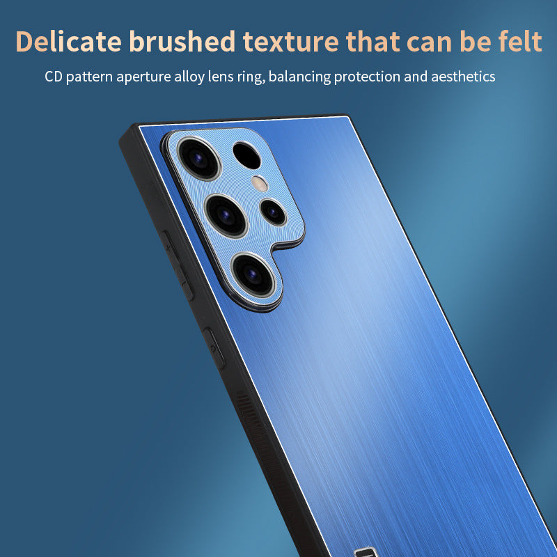 Brushed Metal Textured Shockproof Phone Case for Samsung