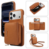 Leather Crossbody Wallet Phone Case for iPhone