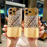 Luxury Leopard Print Gold Electroplated Case for iPhone
