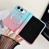 Gradient Matte Magnetic Full Coverage Soft Touch Case for iPhone Duo