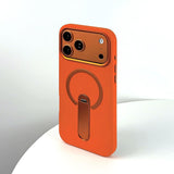 Premium Leather Texture Magnetic Kickstand Shockproof Case for iPhone