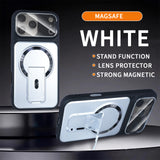 Invisible Stand Magnetic Flip-Cover Lens Protector Shockproof Case for iPhone