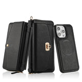 Magnetic Crossbody Handheld Wallet Card Leather Case for iPhone