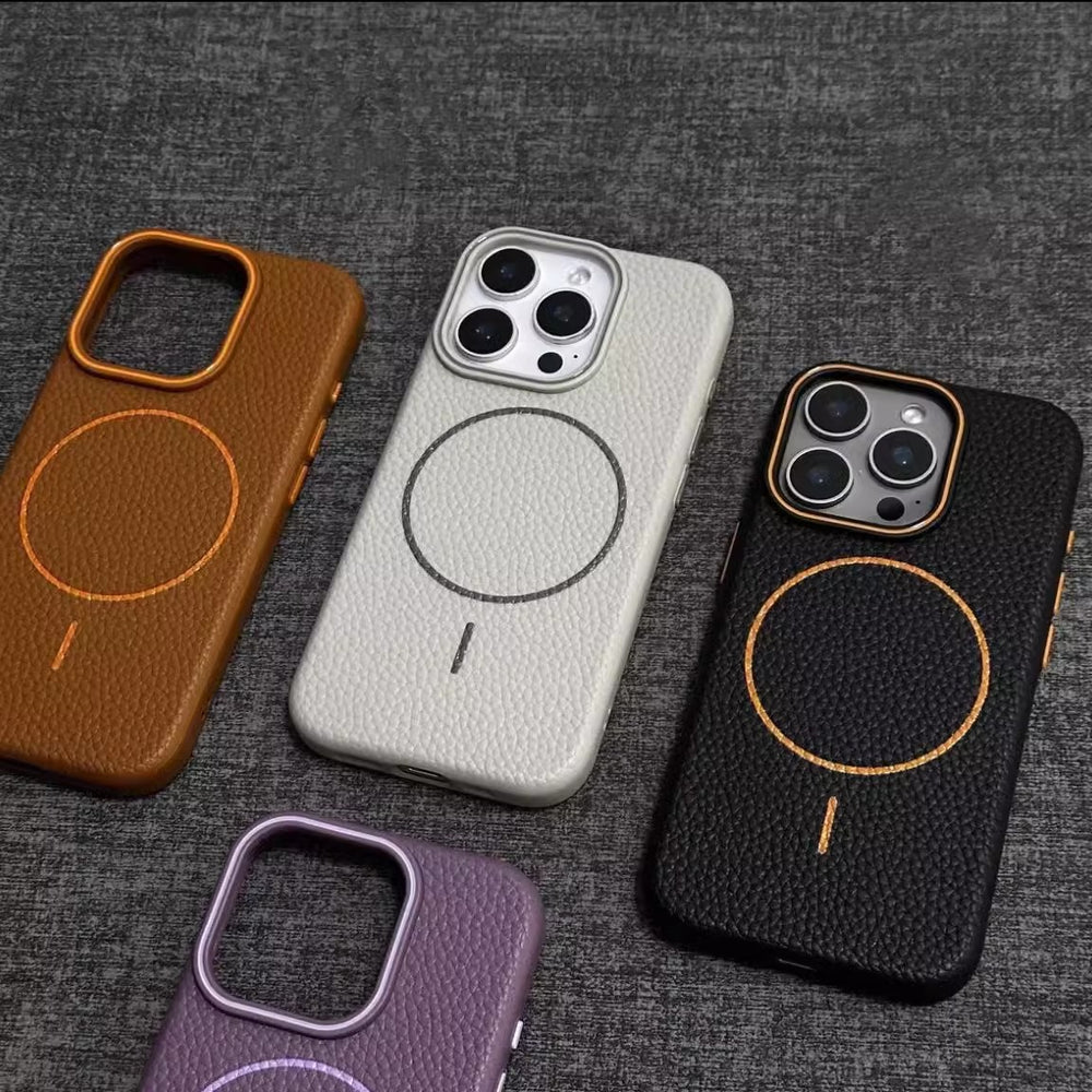 Leather Magnetic Phone Case For iPhone