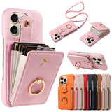 Leather Crossbody Wallet Shockproof Case for iPhone