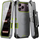 Frosted Magnetic Shockproof with Belt Clip Case for iPhone