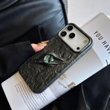 3D Eyes Electroplated Tin Foil Texture Phone Case for iPhone