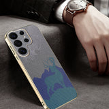 Premium Plaid Reindeer Electroplated Phone Case for Samsung