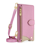 Fashion Wallet Leather Case with Lanyard for iPhone