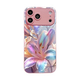 Colorful Lily Electroplated Phone Case for iPhone