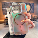 Color-Shifting Lens Kickstand Magnetic Case for iPhone