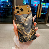 Luxury Black Gold Quicksand Electroplated Case for iPhone