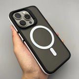 Two-Tone Magnetic Matte Shockproof Phone Case for iPhone