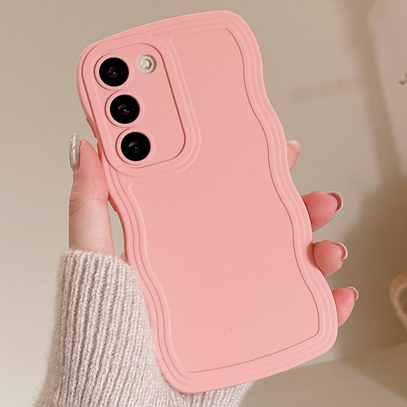Wavy Edge Macaron Soft Silicone Phone Case for Samsung