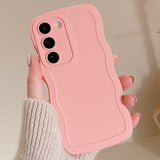 Wavy Edge Macaron Soft Silicone Phone Case for Samsung