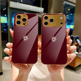 Light Luxury Glowing Heart Electroplated Case for iPhone