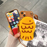 Creative Fish-shaped Wallet Crossbody Case for iPhone