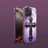 Purple Cross Electroplated Case for iPhone