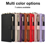 Leather Crossbody Zipper Wallet Case for Samsung