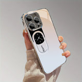 Gradient Clock Pattern Electroplated Case for iPhone