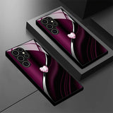 Colorful Heart Tempered Glass Phone Case for Samsung