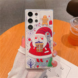 Quicksand Christmas Cartoon Soft Edge Phone Case for Samsung