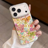 3D Gilded Floral Embossed Glitter Case for iPhone