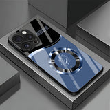 Long Pattern Liquid Glass Full-Coverage Shockproof Phone Case for IPhone