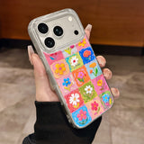 3D Gilded Floral Embossed Glitter Case for iPhone