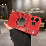 Rotatable Mirror Kickstand Shockproof Case for iPhone