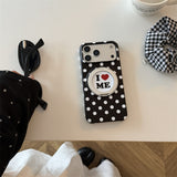 Polka Dot Letter Magnetic Kickstand Case for iPhone
