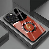 Long Pattern Liquid Glass Full-Coverage Shockproof Phone Case for IPhone