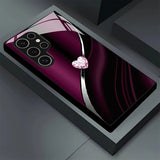 Colorful Heart Tempered Glass Phone Case for Samsung