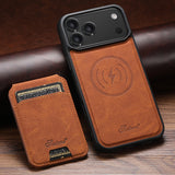Magnetic Card Holder Leather Case for iPhone